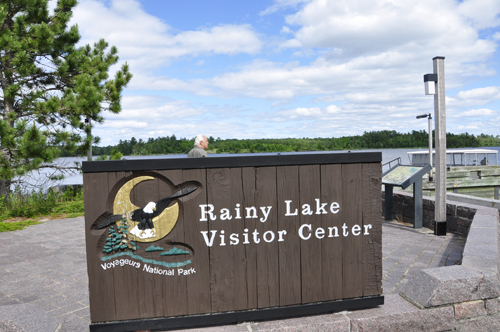 Rainy Lake Visitor Center sign